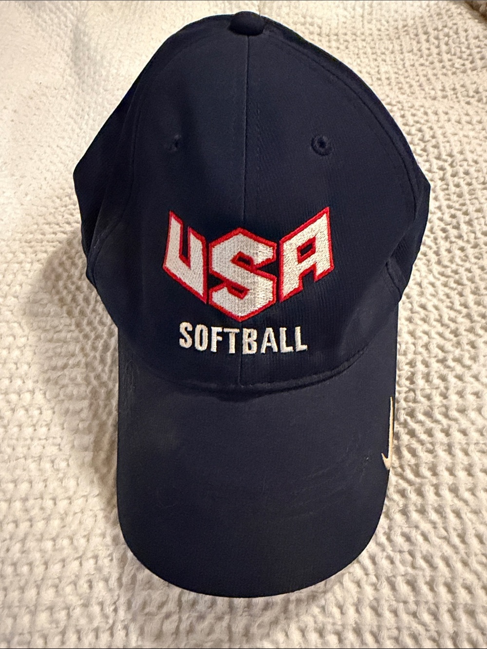 Nike Navy Cap with Red and White Embroidery